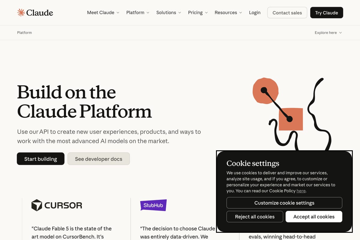Anthropic Claude Platform console page
