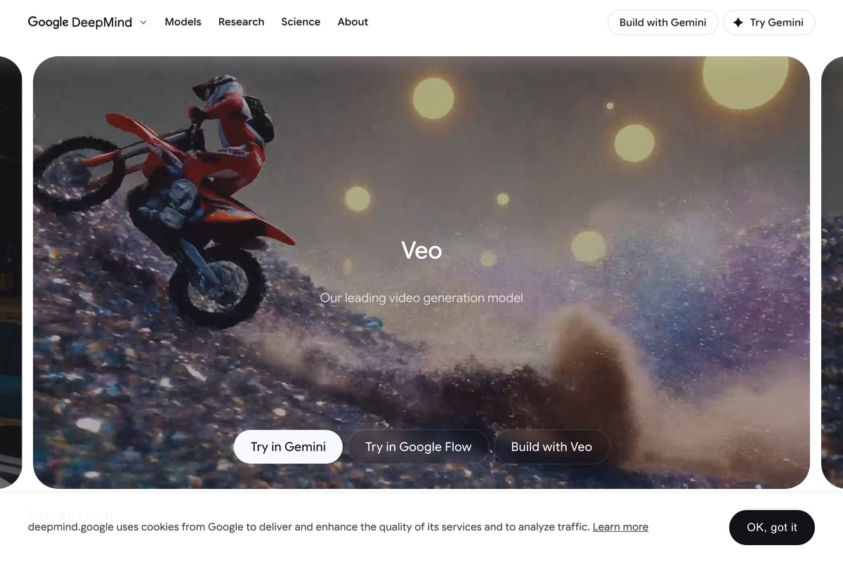 Google Veo 3 AI video model page